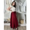 Sukně saténová dlouhá dámská Carol (S/M/L ONE SIZE) ITALSKá MODA IM325CAROL/DUR (Velikost S/M/L, Barva zelená smaragdová)