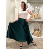 Sukně saténová dlouhá dámská Carol (S/M/L ONE SIZE) ITALSKá MODA IM325CAROL/DUR (Velikost S/M/L, Barva zelená smaragdová)
