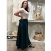 Sukně saténová dlouhá dámská Carol (S/M/L ONE SIZE) ITALSKá MODA IM325CAROL/DUR (Velikost S/M/L, Barva zelená smaragdová)