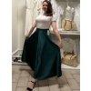 Sukně saténová dlouhá dámská Carol (S/M/L ONE SIZE) ITALSKá MODA IM325CAROL/DUR (Velikost S/M/L, Barva zelená smaragdová)