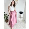 Sukně saténová dlouhá dámská Carol (S/M/L ONE SIZE) ITALSKá MODA IM325CAROL/DUR (Velikost S/M/L, Barva zelená smaragdová)