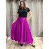 Sukně saténová dlouhá dámská Carol (S/M/L ONE SIZE) ITALSKá MODA IM325CAROL/DUR (Velikost S/M/L, Barva zelená smaragdová)