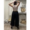 Kalhoty letní s páskem dámské nadrozměr JANE (44/46/48 ONE SIZE) ITALSKÁ MÓDA IM425289/DUR (Velikost 44/46/48, Barva béžová)