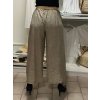 Kalhoty letní s páskem dámské nadrozměr JANE (44/46/48 ONE SIZE) ITALSKÁ MÓDA IM425289/DUR (Velikost 44/46/48, Barva béžová)