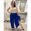 Kalhoty letní dámské RAMONA (M/L/XL ONE SIZE) ITALSKÁ MÓDA IM425338/DU (Velikost M/L/XL, Barva modrá královská)