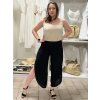 Kalhoty harémky aladinky letní dlouhé dámské JASMINA (S/M/L ONE SIZE) ITALSKÁ MÓDA IM424438/DUR (Velikost S/M/L, Barva Černá)