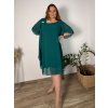 Šaty krátké elegantní krátký rukáv dámské nadrozměr BEREMIKA (50/52/54 ONE SIZE) ITALSKÁ MÓDA IMPSH2570006/DU