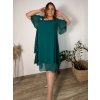 Šaty krátké elegantní krátký rukáv dámské nadrozměr BEREMIKA (50/52/54 ONE SIZE) ITALSKÁ MÓDA IMPSH2570006/DU