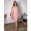 Šaty krátké elegantní krátký rukáv dámské nadrozměr BEREMIKA (50/52/54 ONE SIZE) ITALSKÁ MÓDA IMPSH2570006/DU
