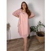 Šaty krátké elegantní krátký rukáv dámské nadrozměr BEREMIKA (50/52/54 ONE SIZE) ITALSKÁ MÓDA IMPSH2570006/DU