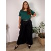 Kalhoty dlouhé oversize s páskem dámské nadrozměr SIMONE (46/48/50 ONE SIZE) ITALSKÁ MÓDA IMWDT25972/DU (Velikost 46/48/50, Barva Černá)