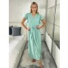 Šaty dlouhé elegantní letní krátký rukáv dámské BLANA (S/M/L ONE SIZE) ITALSKÁ MÓDA IMD25115/DR