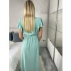 Šaty dlouhé elegantní letní krátký rukáv dámské BLANA (S/M/L ONE SIZE) ITALSKÁ MÓDA IMD25115/DR