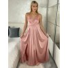 Šaty dlouhé společenské na ramínka dámské BEATRIX (S/M/L ONE SIZE) ITALSKÁ MÓDA IMM25M35843/DUR (Velikost S/M/L, Barva béžová)