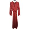 Šaty elegantní saténové dlouhý rukáv dámské Lilien (S/M.ONE SIZE) ITALSKÁ MÓDA IMM22HG3893/DU (Velikost S/M/L, Barva béžová)