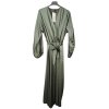 Šaty elegantní saténové dlouhý rukáv dámské Lilien (S/M.ONE SIZE) ITALSKÁ MÓDA IMM22HG3893/DU