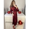 Šaty elegantní saténové dlouhý rukáv dámské Lilien (S/M.ONE SIZE) ITALSKÁ MÓDA IMM22HG3893/DU