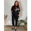 Kalhoty volnočasové dámské nadrozměr ROMA (2XL-6XL ONE SIZE) ITALSKÁ MÓDA IMBM25014/DUR (Velikost 2XL, Barva Černá)