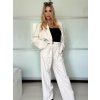 Souprava elegantní sako krátké dlouhý rukáv a kalhoty dámské ALICE (S/M ONE SIZE) ITALSKÁ MÓDA IMWHP25525/DU
