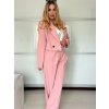 Souprava elegantní sako krátké dlouhý rukáv a kalhoty dámské ALICE (S/M ONE SIZE) ITALSKÁ MÓDA IMWHP25525/DU