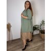 Cardigan letní 3/4 dlouhý rukáv dámský nadrozměr VESUNA (48/50/52 ONE SIZE) ITALSKÁ MÓDA IM425415/DU (Velikost 48/50/52, Barva Černá)