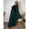 Cardigan letní 3/4 dlouhý rukáv dámský nadrozměr VESUNA (48/50/52 ONE SIZE) ITALSKÁ MÓDA IM425415/DU (Velikost 48/50/52, Barva Černá)