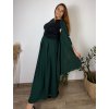 Cardigan letní 3/4 dlouhý rukáv dámský nadrozměr VESUNA (48/50/52 ONE SIZE) ITALSKÁ MÓDA IM425415/DU (Velikost 48/50/52, Barva Černá)