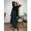 Cardigan letní 3/4 dlouhý rukáv dámský nadrozměr VESUNA (48/50/52 ONE SIZE) ITALSKÁ MÓDA IM425415/DU (Velikost 48/50/52, Barva Černá)