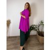 Cardigan letní 3/4 dlouhý rukáv dámský nadrozměr VESUNA (48/50/52 ONE SIZE) ITALSKÁ MÓDA IM425415/DU (Velikost 48/50/52, Barva Černá)