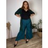Cardigan letní 3/4 dlouhý rukáv dámský nadrozměr VESUNA (48/50/52 ONE SIZE) ITALSKÁ MÓDA IM425415/DU (Velikost 48/50/52, Barva Černá)
