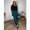 Cardigan letní 3/4 dlouhý rukáv dámský nadrozměr VESUNA (48/50/52 ONE SIZE) ITALSKÁ MÓDA IM425415/DU (Velikost 48/50/52, Barva Černá)