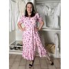 Šaty elegantní letní krátký rukáv dámské (S/M/L ONE SIZE) ITALSKÁ MÓDA IMWGB255121/DU (Velikost S/M/L, Barva růžová světlá)