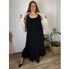 Šaty dlouhé letní mušelín na ramínka dámské nadrozměr ANDY (50/52/54 ONE SIZE) ITALSKÁ MÓDA IM425424/DU