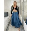 Sukně dlouhá s kapsami s páskem dámská SISI (S/M/L ONE SIZE) ITALSKÁ MÓDA IM425239/DU