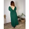 Šaty dlouhé elegantní letní krátký rukáv dámské nadrozměr ASTRA (42/44/46 ONE SIZE) ITALSKÁ MÓDA IM425422/DUR (Velikost 42/44/46, Barva Černá)