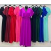 Šaty dlouhé elegantní letní krátký rukáv dámské nadrozměr ASTRA (42/44/46 ONE SIZE) ITALSKÁ MÓDA IM425422/DUR