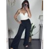 Kalhoty dlouhé letní dámské  (S/M/L ONE SIZE) ITALSKÁ MÓDA IMD23417/DUR (Velikost M/L, Barva Černá)