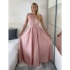 Šaty saténové variabilní dlouhé společenské bez rukávu dámské (S/M/L ONE SIZE) ITALSKÁ MÓDA IMPSH255338/DU (Velikost S/M/L, Barva růžová starorůžová)