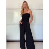 Overal dlouhý elegantní žabičkovaný carmen bez rukávu dámský (S/M/L ONE SIZE) ITALSKÁ MÓDA IM425322/DUR (Velikost S/M/L, Barva růžová fuchsiová)