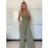 Overal dlouhý elegantní žabičkovaný carmen bez rukávu dámský (S/M/L ONE SIZE) ITALSKÁ MÓDA IM425322/DUR (Velikost S/M/L, Barva růžová fuchsiová)