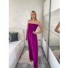 Overal dlouhý elegantní žabičkovaný carmen bez rukávu dámský (S/M/L ONE SIZE) ITALSKÁ MÓDA IM425322/DUR (Velikost S/M/L, Barva růžová fuchsiová)