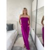 Overal dlouhý elegantní žabičkovaný carmen bez rukávu dámský (S/M/L ONE SIZE) ITALSKÁ MÓDA IM425322/DUR (Velikost S/M/L, Barva růžová fuchsiová)