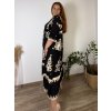 Šaty elegantní letní 3/4 dlouhý rukáv dámské nadrozměr LUDMILA (50/52/54 ONE SIZE) ITALSKÁ MÓDA IMPLI243735/DUR (Velikost 50/52/54, Barva béžová)
