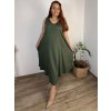 Šaty dlouhé letní na ramínka dámské nadrozměr LOLA (42/44/46 ONE SIZE) ITALSKÁ MÓDA IM4251113/DU (Velikost 42/44/46, Barva Černá)