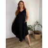 Šaty dlouhé letní na ramínka dámské nadrozměr LOLA (42/44/46 ONE SIZE) ITALSKÁ MÓDA IM4251113/DU (Velikost 42/44/46, Barva Černá)
