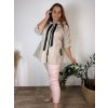 Bunda oversize slabá na zip s kapucí dlouhý rukáv dámská nadrozměr HOPE (42/44/46 ONE SIZE) ITALSKÁ MÓDA IMC250102/DR (Velikost 42/44/46, Barva béžová)
