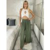 Kalhoty dlouhé letní dámské nadrozměr (S/M/L ONE SIZE) ITALSKÁ MÓDA IMWGB25228/DUR (Velikost S/M/L, Barva Černá)