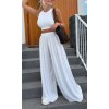 Kalhoty dlouhé letní dámské nadrozměr (S/M/L ONE SIZE) ITALSKÁ MÓDA IMWGB25228/DUR (Velikost S/M/L, Barva Černá)