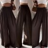 Kalhoty dlouhé letní dámské nadrozměr (S/M/L ONE SIZE) ITALSKÁ MÓDA IMWGB25228/DUR (Velikost S/M/L, Barva Černá)