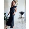Šaty dlouhé volnočasové letní mušelín krátký rukáv dámské INGE (S/M/L ONE SIZE) ITALSKÁ MÓDA IM425304/DUR (Velikost S/M/L, Barva béžová)